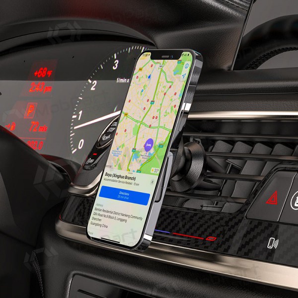 Automobilinis Universaalne telefono laikiklis Hoco CA81 tvirtinamas į ventiliacijos groteles, magnetinis, mustad