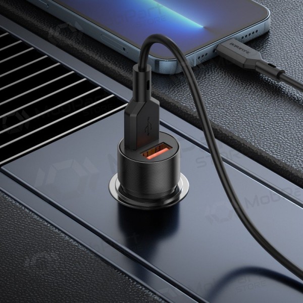 Laadija automobilinis Borofone BZ19B 2xUSB-A QC3.0 36W mustad