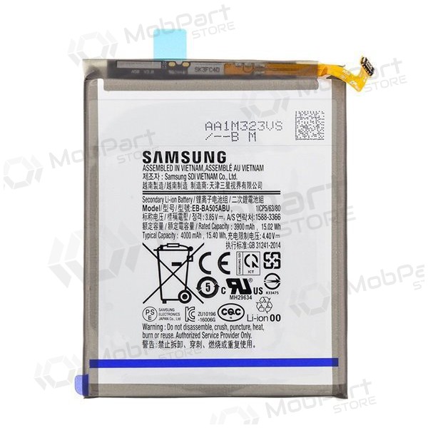 Samsung Galaxy A20, A30, A30s, A50, A50s patarei / aku, akumuliatorius (originaalne) Samsung Galaxy A20, A30, A30s, A50, A50s patarei / aku, akumuliatorius (originaalne)