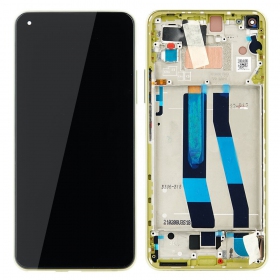 Xiaomi Mi 11 Lite 4G / Mi 11 Lite 5G ekraan (kollane) (koos raamiga) (originaalne)