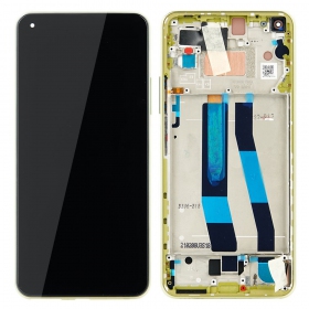 Xiaomi Mi 11 Lite 4G / Mi 11 Lite 5G ekraan (kollane) (koos raamiga) (service pack) (originaalne)