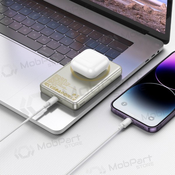 Väline patarei / aku Power Bank Hoco Q26A PD20W Magnetic 10000mAh kuldne Väline patarei / aku Power Bank Hoco Q26A PD20W Magnetic 10000mAh kuldne
