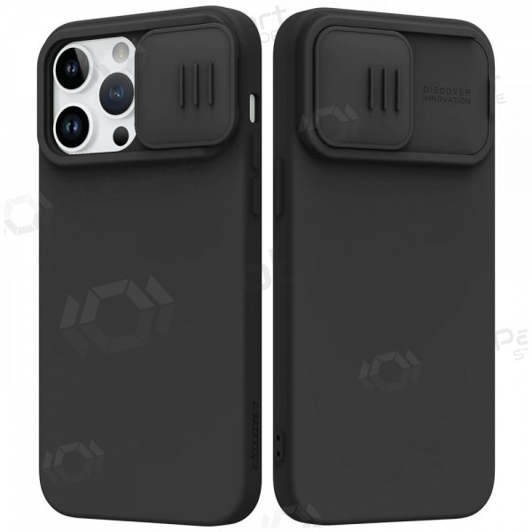 Apple iPhone 15 Plus ümbris „Nillkin Silicone“ (mustad)