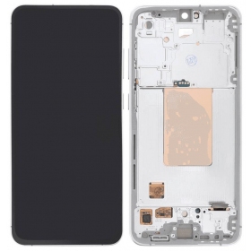 Samsung Galaxy S24 FE ekraan (hõbedane) (raamiga) (Premium)