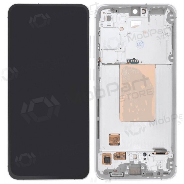 Samsung Galaxy S24 FE ekraan (hõbedane) (raamiga) (Premium)