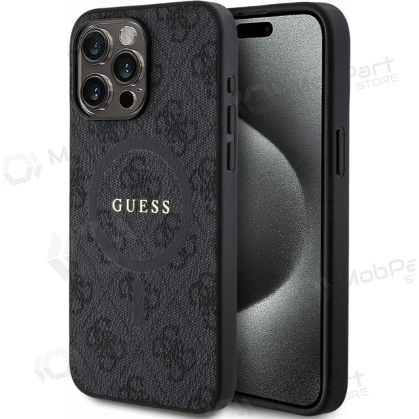 Apple iPhone 15 Pro Max ümbris - Guess PU Leather 4G Colored Ring MagSafe (must)