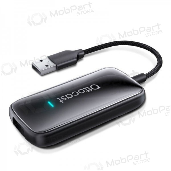Juodas juhtmevaba CarPlay/Android Auto adapter Ottocast Play2Video Ultra