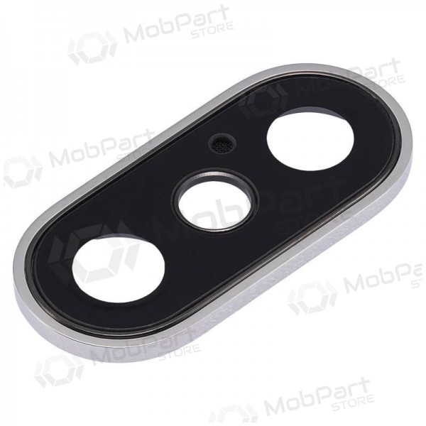 Apple iPhone XS / XS Max kaamera klaas (hõbedased) (koos raamiga)