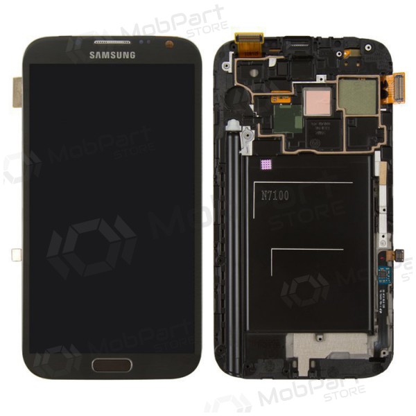 Samsung N7100 Galaxy Note 2 ekraan (mustad) (koos raamiga) (service pack) (originaalne) Samsung N7100 Galaxy Note 2 ekraan (mustad) (koos raamiga) (service pack) (originaalne)