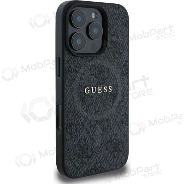 Apple iPhone 16 Pro ümbris - Guess PU Leather 4G Colored Ring MagSafe (must)