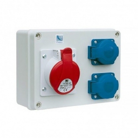 PawBol B.1227-S plastikinis skydeliskoos  kištukiniais lizdais (2x250V 1x16A/4P)