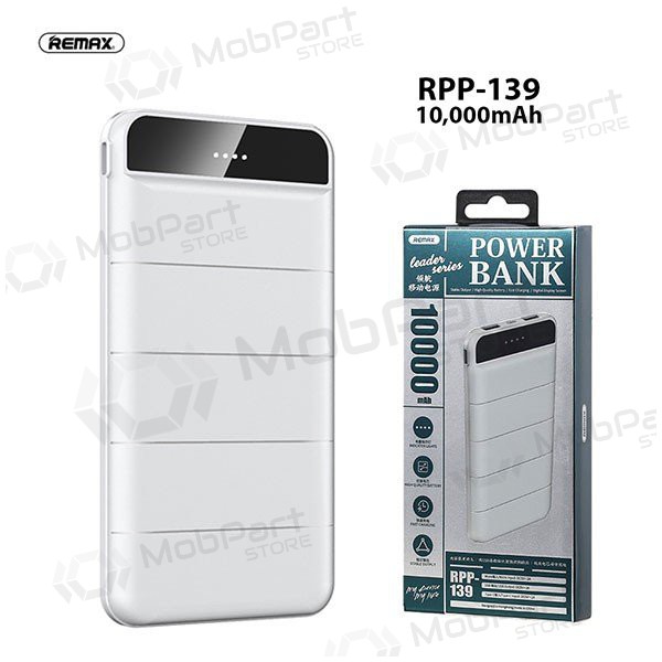 Väline patarei / aku Power Bank Remax RPP-139 10000mAh (valge)