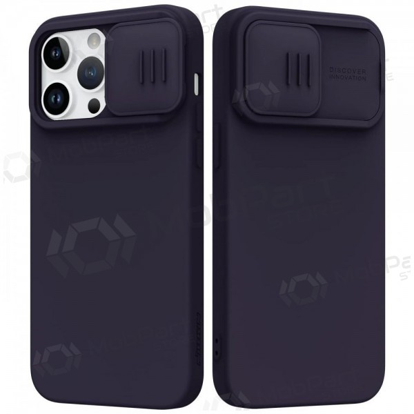 Apple iPhone 14 Plus ümbris „Nillkin Silicone“ (tamsiai lilla) Apple iPhone 14 Plus ümbris „Nillkin Silicone“ (tamsiai lilla)