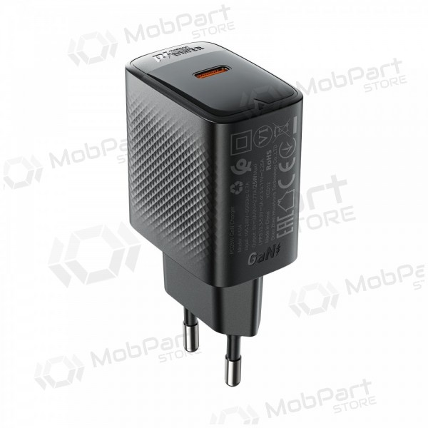 Telefoni laadija Acefast A104 25 W GaN USB-C must