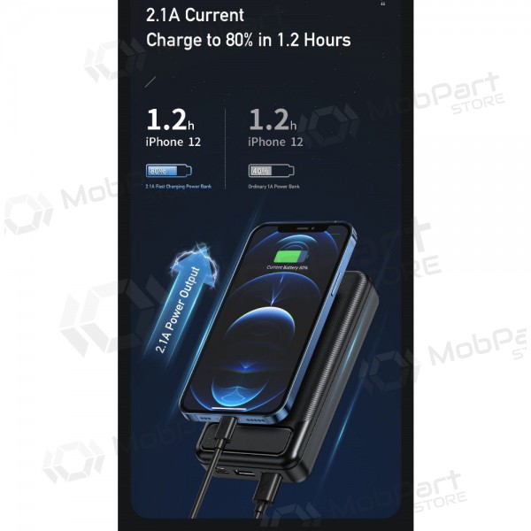 Väline patarei / aku Power Bank Awei P6K 5V/2.1A 20000mAh must