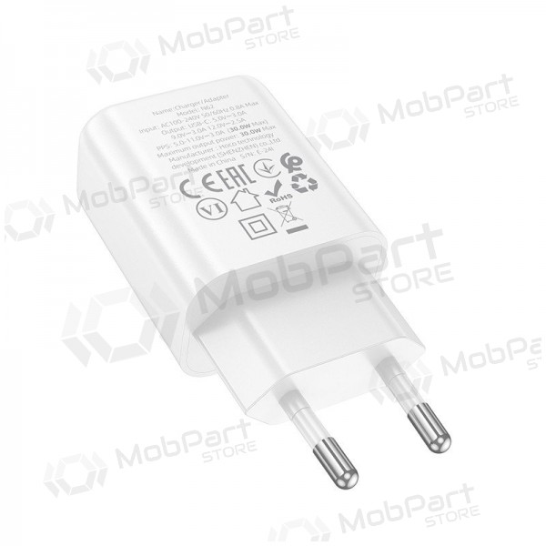 Telefonilaadija Hoco N62 30 W GaN USB-C valge