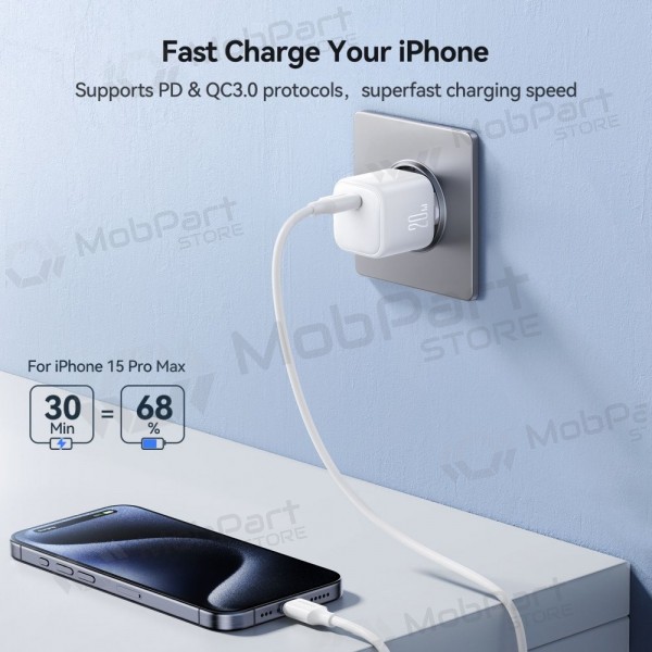 Laadija Joyroom JR-TCG08 USB-C GaN PD20W valged