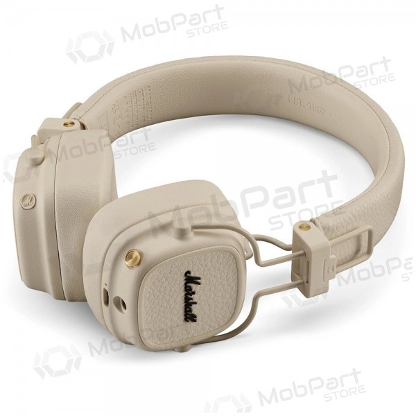 Juhtmevabad kõrvaklapid Marshall Major V Bluetooth On-Ear USB-C 3,5 mm kreemjas