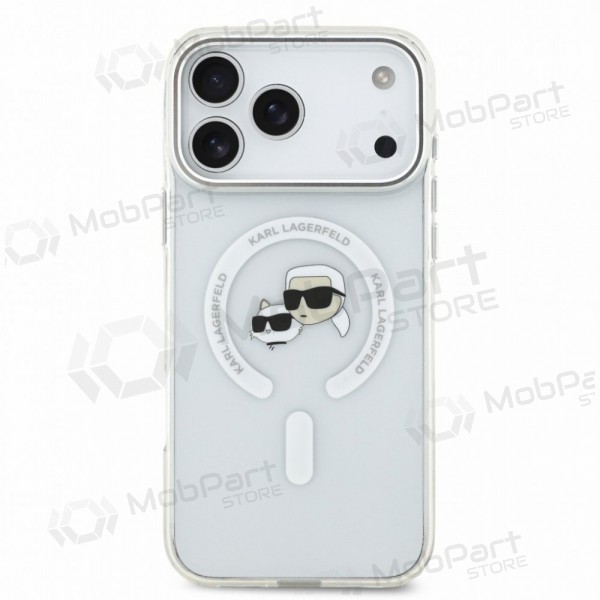 Apple iPhone 18 Pro Max ümbris - Karl Lagerfeld IML K&CH Heads Metal Frame MagSafe (läbipaistev)