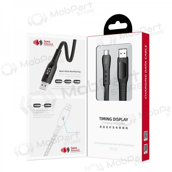 USB kaabel HOCO S6 lightning 1.2m mustad
