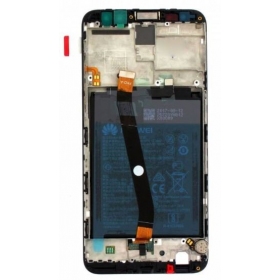 Huawei Mate 10 Lite ekraan (kuldsed) (koos raamiga ja patarei / aku) (service pack) (originaalne)