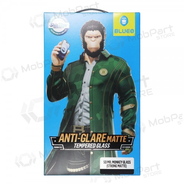 LCD apsauginis stikliukas 5D Mr. Monkey Glass (Strong Matte) Apple iPhone 16 Pro mustad
