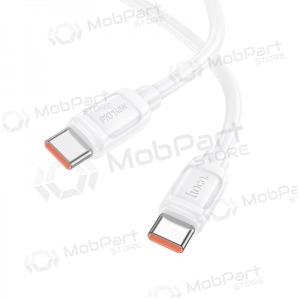 USB-C kaabel Hoco X115 USB-C to USB-C 1 m 240 W valge