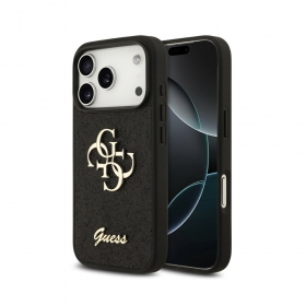 Apple iPhone 18 Pro ümbris - Guess PU Fixed Glitter 4G Metal Logo (must)