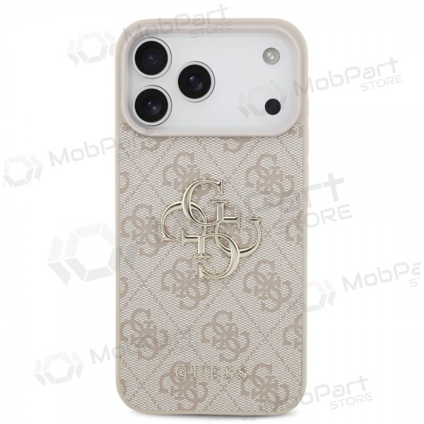 Apple iPhone 17 Pro Max ümbris - Guess PU 4G Metal Logo (roosa)