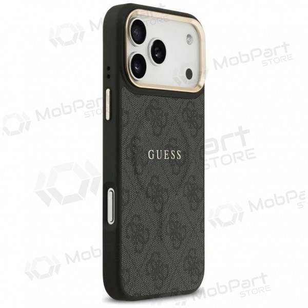 Apple iPhone 17 Pro ümbris - Guess PU Leather 4G Gold Frame MagSafe (must)