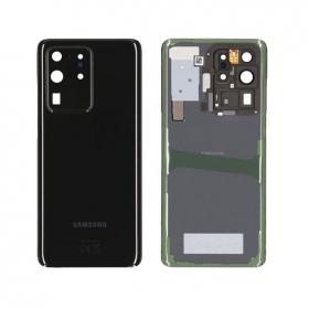 Samsung G988 Galaxy S20 Ultra patareipesade kaas (tagakaas) mustad (Cosmic Black) (kasutatud grade B, originaalne)