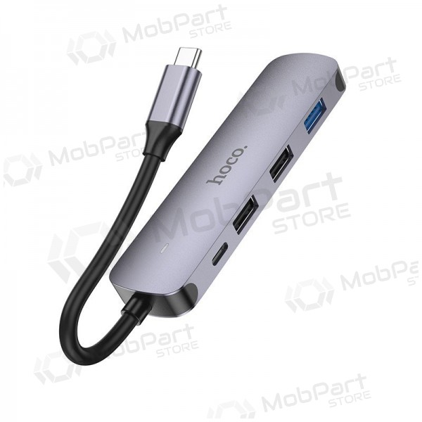 Adapter Hoco HB27 Type-C Multi-Function Converter HDMI+USB3.0+USB2.0*2+PD hall