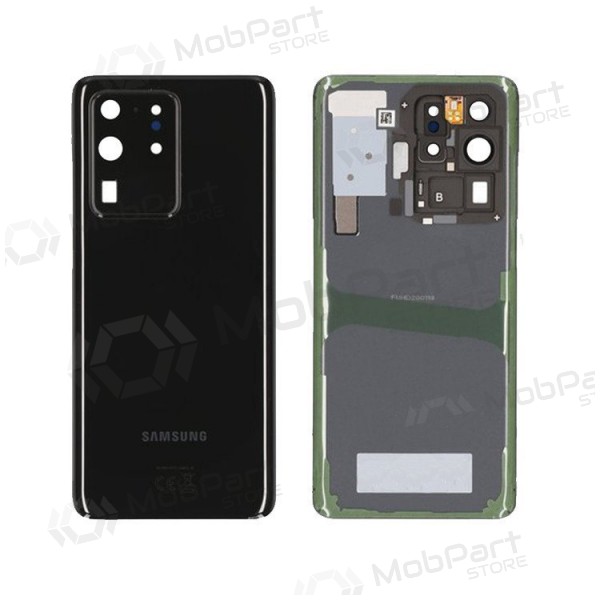 Samsung G988 Galaxy S20 Ultra patareipesade kaas (tagakaas) mustad (Cosmic Black) (kasutatud grade B, originaalne)