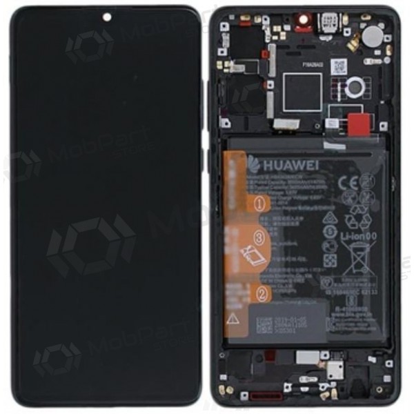 Huawei P30 (new version 2021) ekraan (mustad) (koos raamiga ja patarei / aku) (service pack) (originaalne) Huawei P30 (new version 2021) ekraan (mustad) (koos raamiga ja patarei / aku) (service pack) (originaalne)