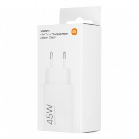 Telefoni laadija Xiaomi Turbo Charging Power Adapter BHR07SLEU 45 W USB-A PD valge.