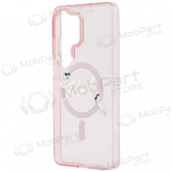 Samsung Galaxy S26 Ultra ümbris - Karl Lagerfeld IML Choupette Karl Script Logo Magnetic (roosa)