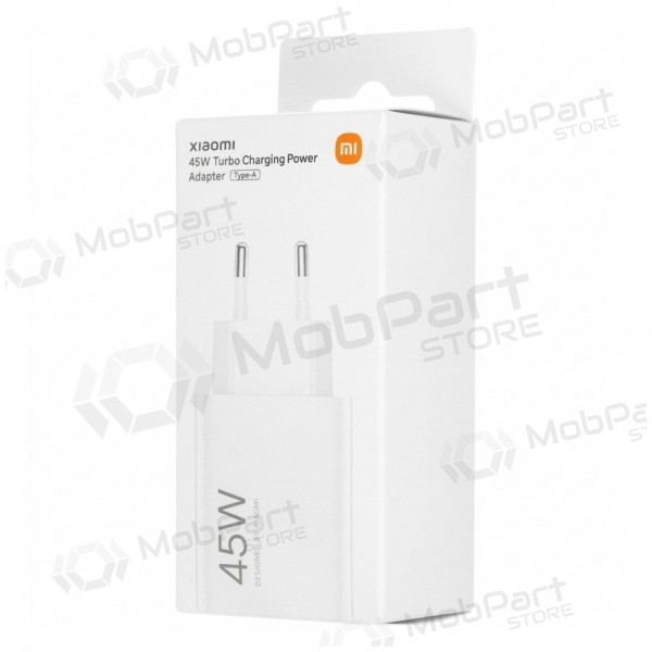 Telefoni laadija Xiaomi Turbo Charging Power Adapter BHR07SLEU 45 W USB-A PD valge.