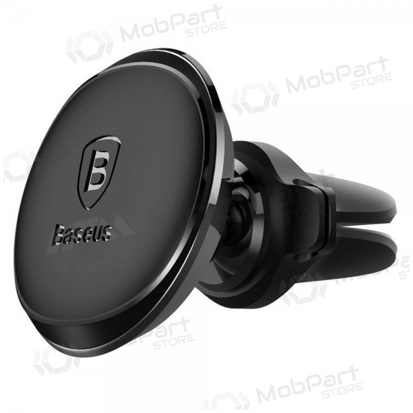 Telefono laikiklis Baseus Magnetic Air Vent With Cable Clip mustad SUGX020001