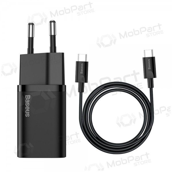 Laadija buitinis Baseus Super Si 25W + Type-C 1.0m mustad TZCCSUP-L01