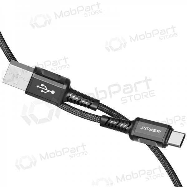 USB kaabel Acefast C1-04 USB-A to USB-C 1.2m mustad