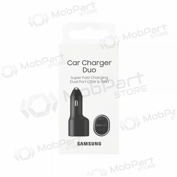 Laadija automobilinis originaalne Samsung EP-L4020NBEGEU 1xType-C 1xUSB-A mustad pakendis 40W