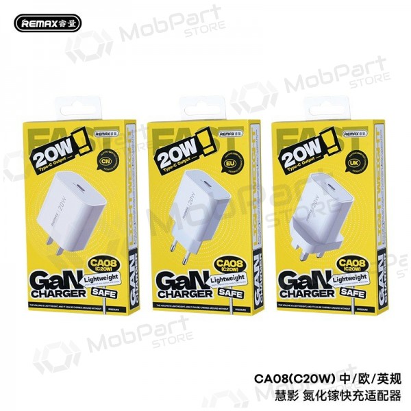Telefoni laadija Remax CA08 20 W USB-C valge