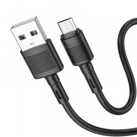 USB kaabel Hoco X83 USB-A to MicroUSB 1.0m mustad