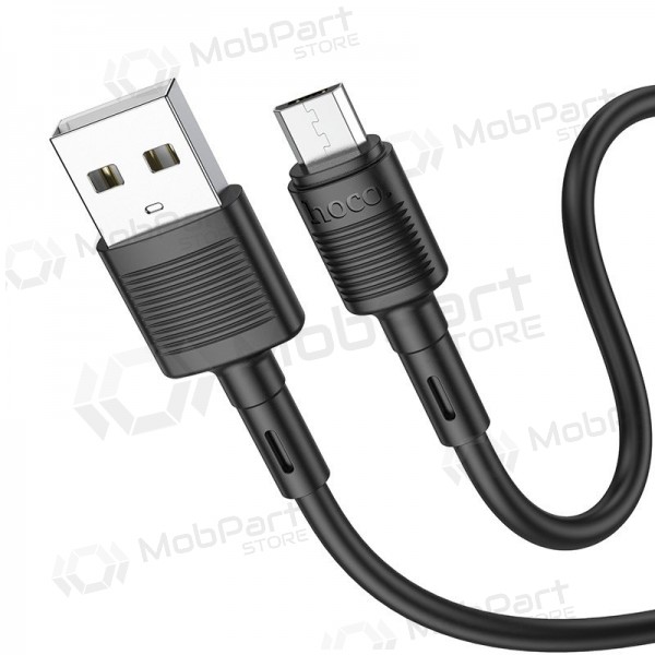 USB kaabel Hoco X83 USB-A to MicroUSB 1.0m mustad