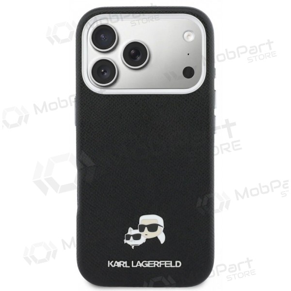 Apple iPhone 17 Pro ümbris - Karl Lagerfeld PU Karl and Choupette Heads Pins MagSafe (must)
