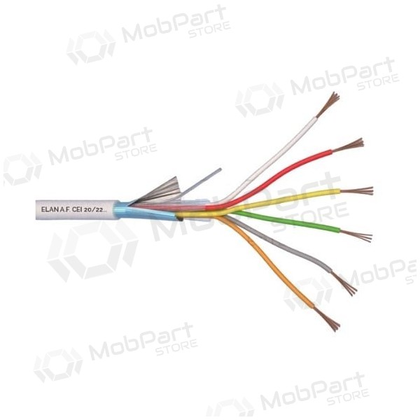 - ELAN tinnatud, varjestatud kaitsekaabel - 6x0.22