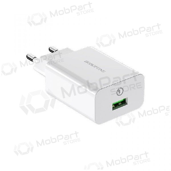 Laadija BOROFONE BA20A Sharp USB + Type-C kaabel (5V 2.1A) (valged)