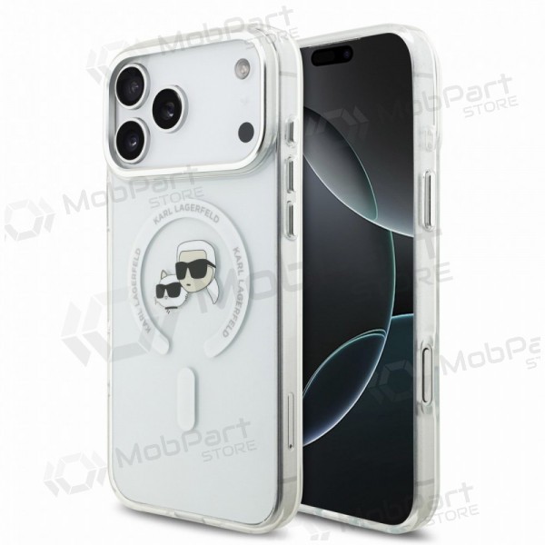 Apple iPhone 18 Pro ümbris - Karl Lagerfeld IML K&CH Heads Metal Frame MagSafe (läbipaistev)