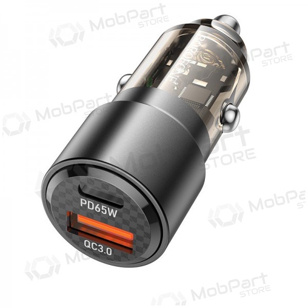Autolaadija Borofone BZ20A 83 W PD QC 3.0 USB-C + USB-A must