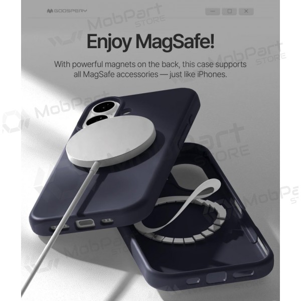 Ümbris Mercury Pure Magsafe Silicon Case Apple iPhone 17 tumesinine